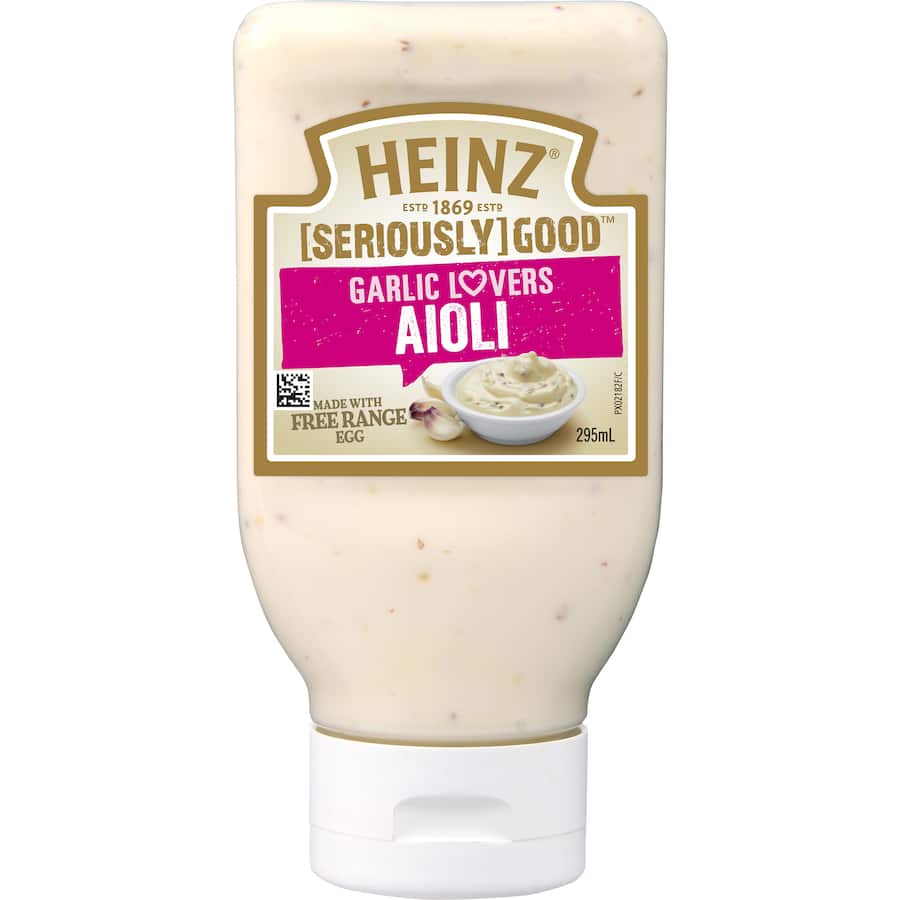 Heinz Seriously Good Aioli Garlic Lovers Squeeze bottle 295mL
