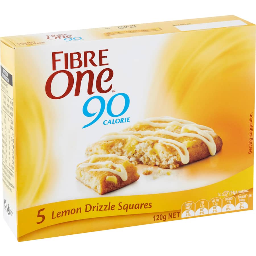 Fibre One Cake Bars Lemon Drizzle 5pk 120g