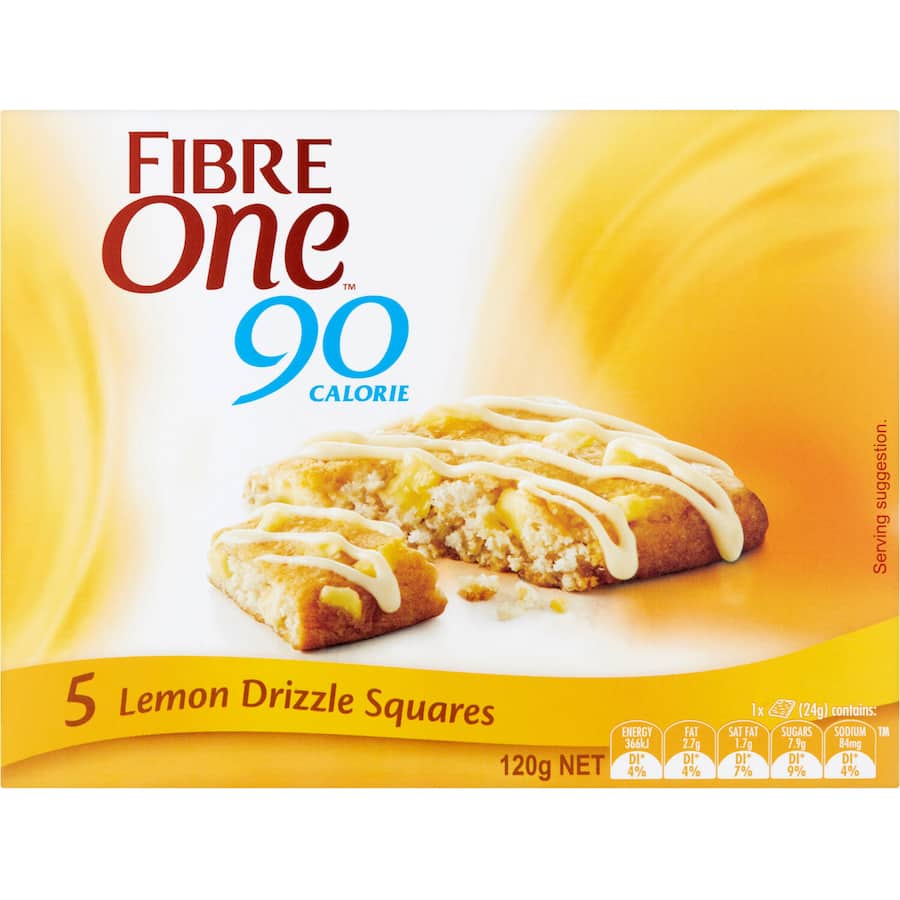 Fibre One Cake Bars Lemon Drizzle 5pk 120g