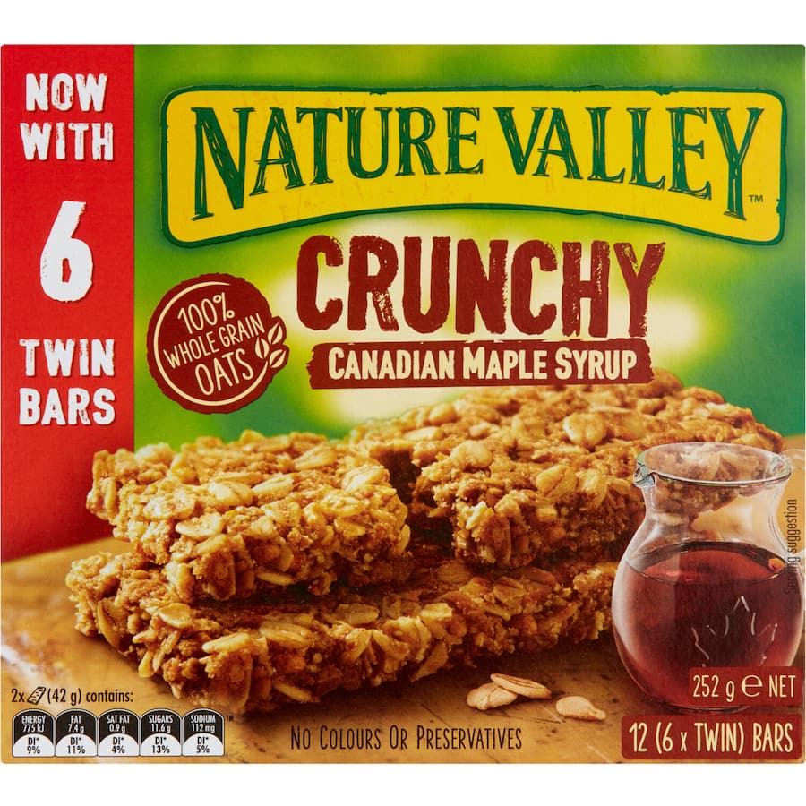 Nature Valley Crunchy Muesli Bars Canadian Maple Syrup 6pk 252g