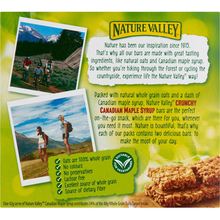 Nature Valley Crunchy Muesli Bars Canadian Maple Syrup 6pk 252g