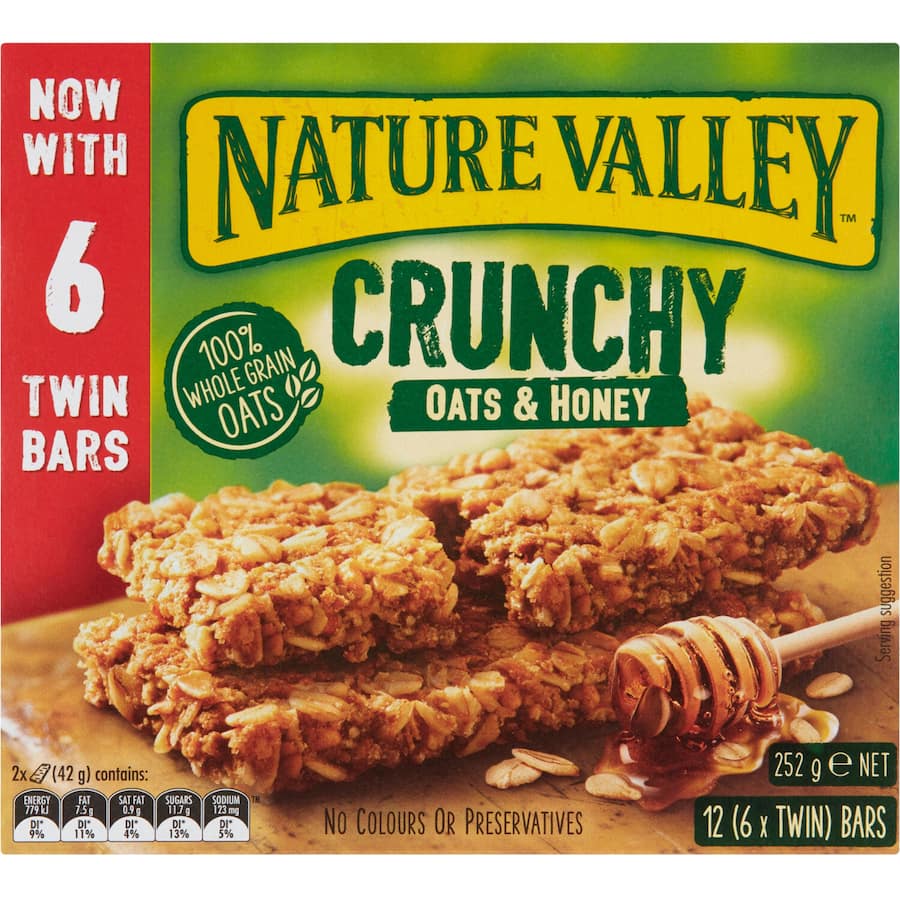 Nature Valley Crunchy Muesli Bars Oats With Honey 6pk 252g