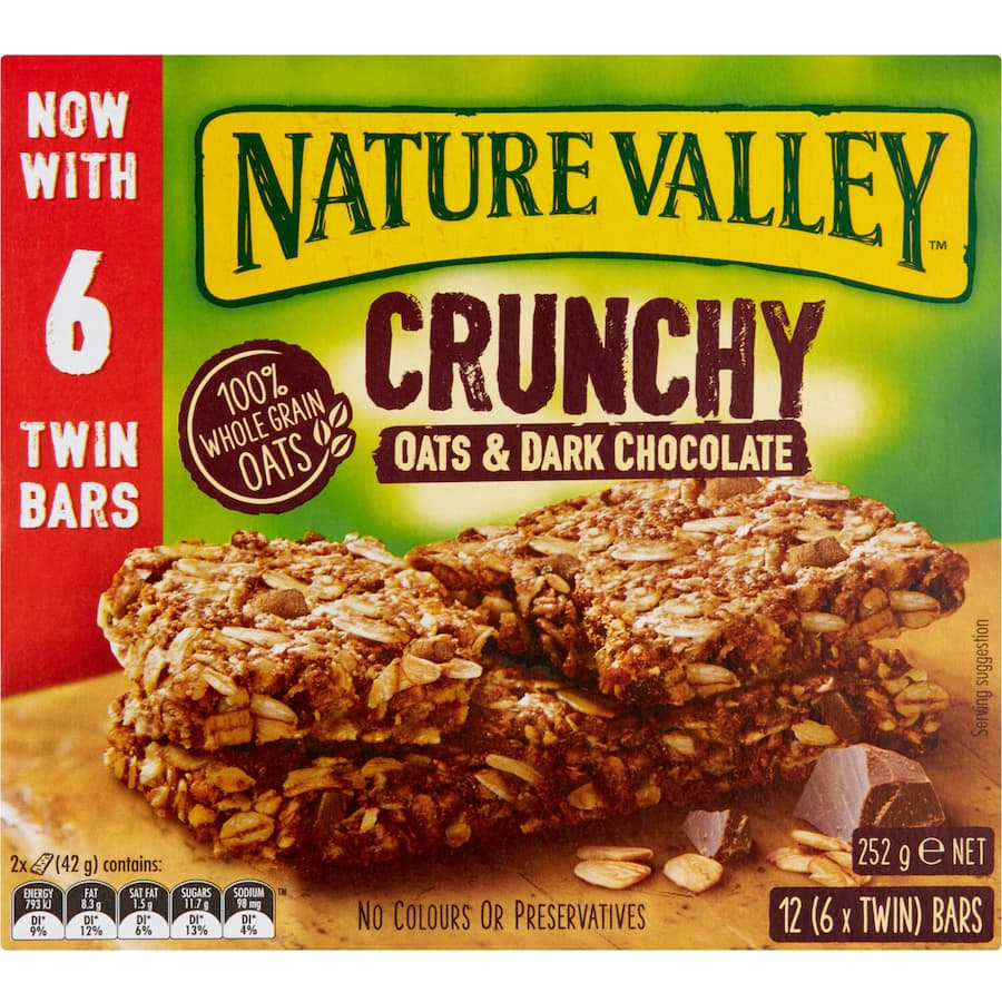 Nature Valley Crunchy Muesli Bars Oats & Dark Chocolate 6pk 252g