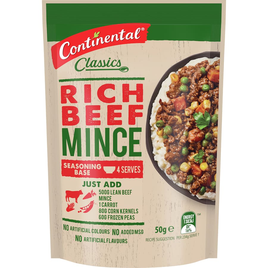 Continental Recipe Base Rich Beefy Mince Pkt 50g