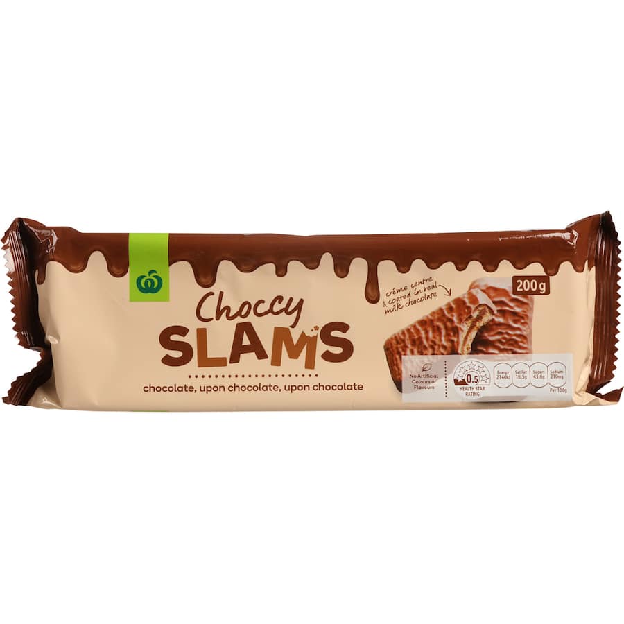 Woolworths Chocolate Biscuits Chocy Slams 200g