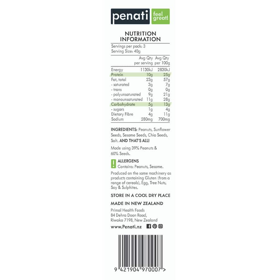 Penati Nut & Seed Crackers Nude 120g
