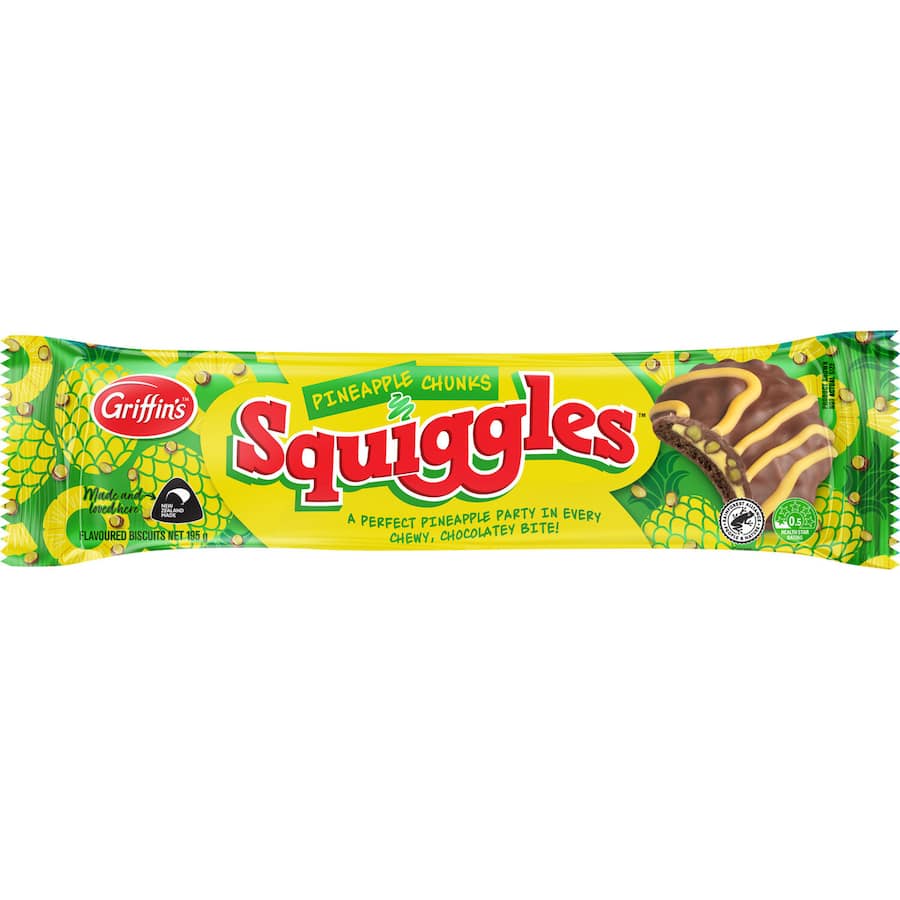 Griffins Squiggles Chocolate Biscuits Pineapple 195g
