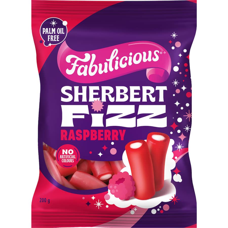 Fabulicious Sherbert Fizz Raspberry 200g