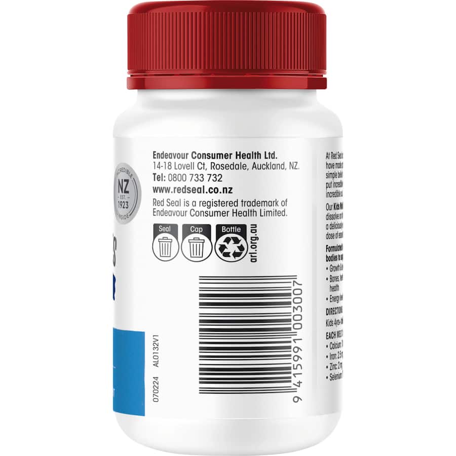 Red Seal Kids Melties Multi Vitamins With Iron Berry 60ea
