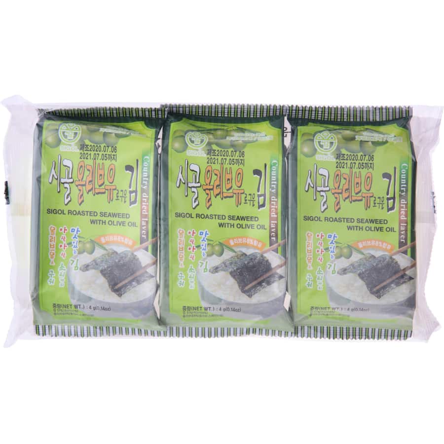 Sigol Seaweed Roasted With Olive Oil 3pack