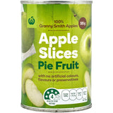 Woolworths Tinned Apples Fruit Pie Slices Can 385g