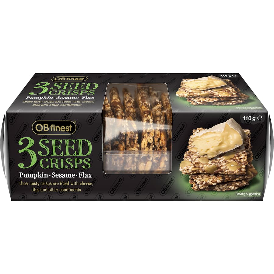 Ob Finest Crackers 3 Seed Crisps 110g