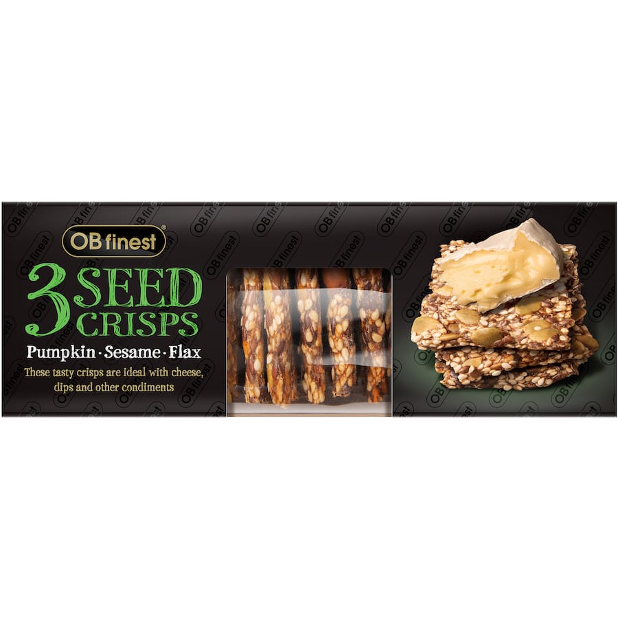 Ob Finest Crackers 3 Seed Crisps 110g