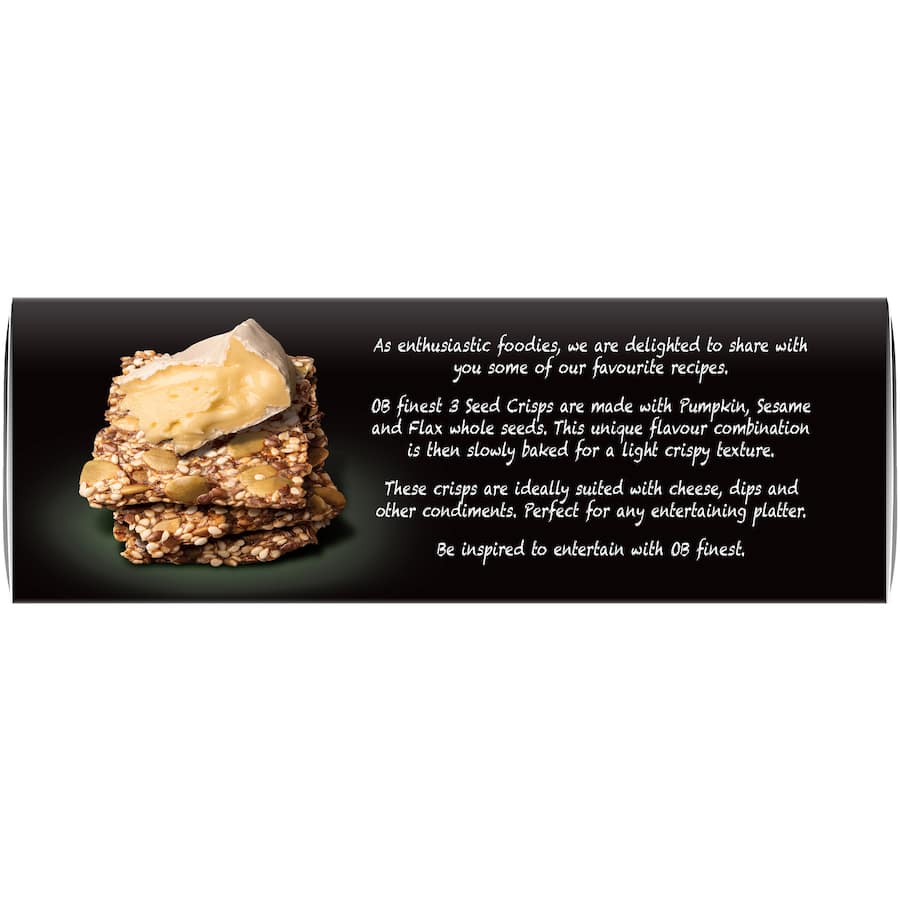 Ob Finest Crackers 3 Seed Crisps 110g