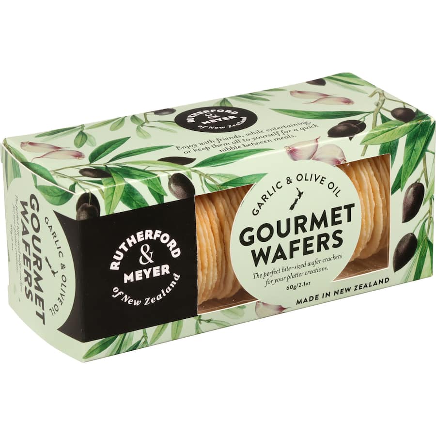 Rutherford & Meyer Wafers Garlic & Olive Oil 60g