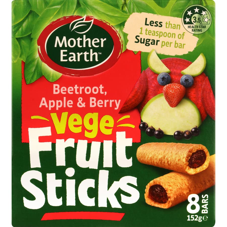 Mother Earth Fruit Sticks Beetroot Apple & Berry 8pk 152g