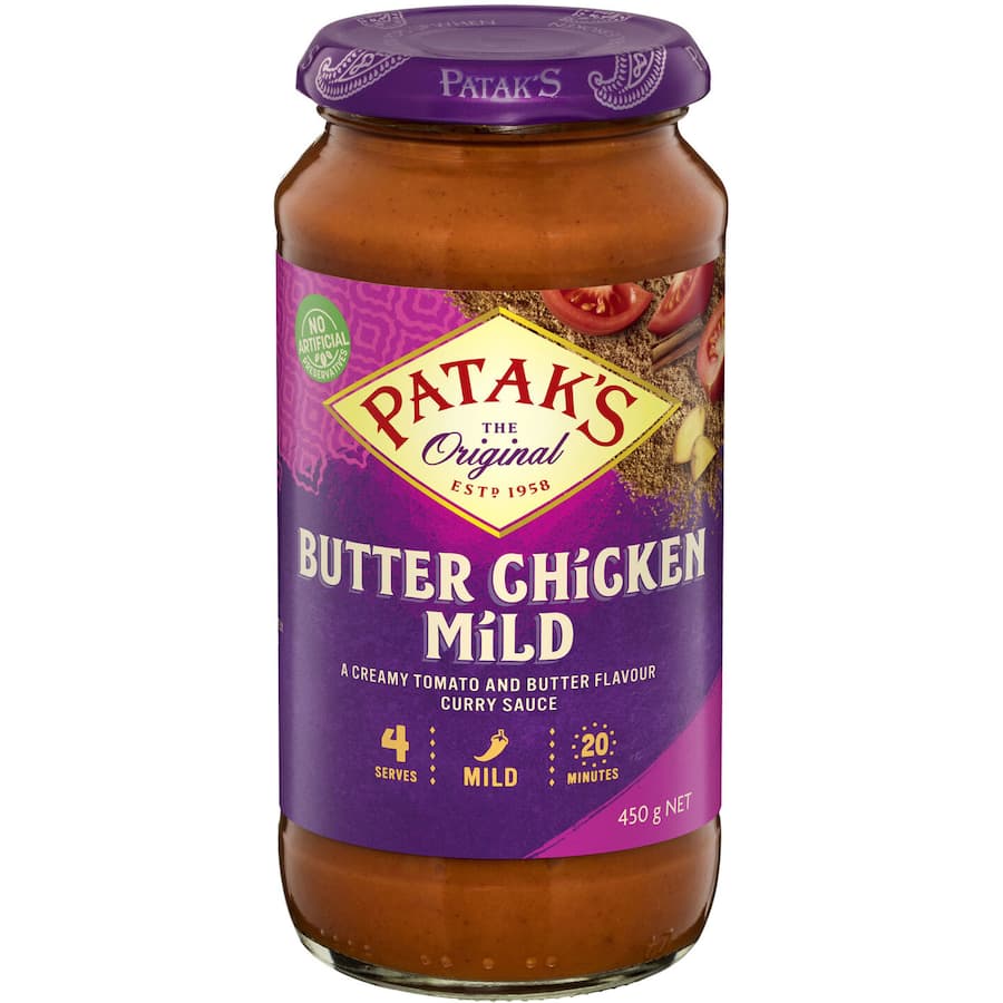 Pataks Recipe Base Butter Chicken Mild Jar 450g