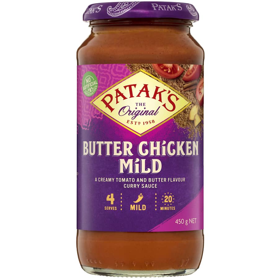 Pataks Recipe Base Butter Chicken Mild Jar 450g