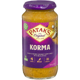 Pataks Recipe Base Korma Rich Creamy Coconut Mild Jar 450g
