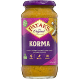 Pataks Recipe Base Korma Rich Creamy Coconut Mild Jar 450g