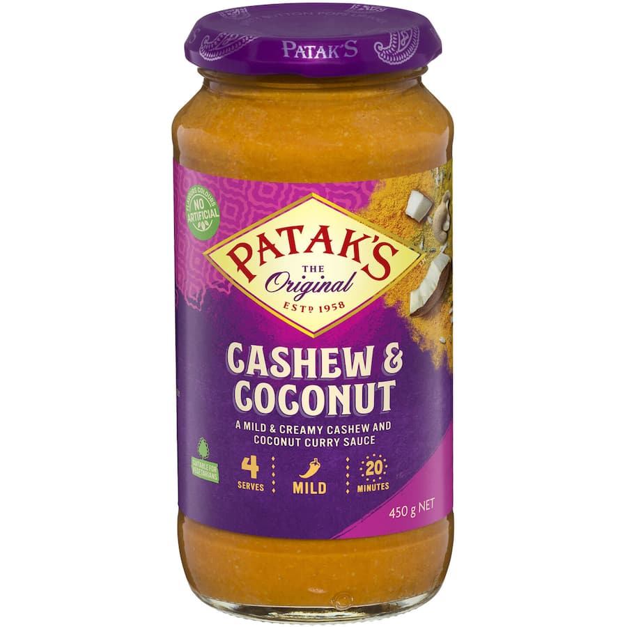Pataks Recipe Base Cashew & Coconut Mild Jar 450g
