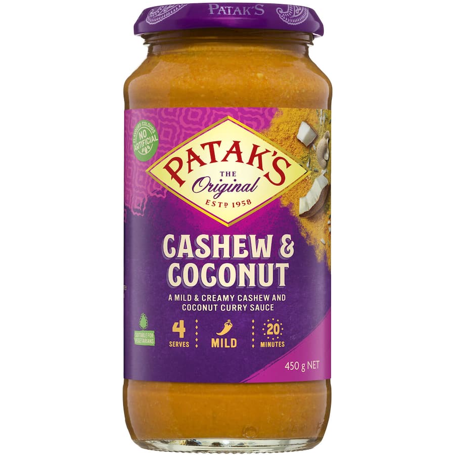 Pataks Recipe Base Cashew & Coconut Mild Jar 450g