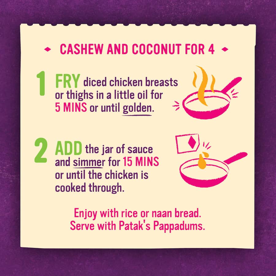 Pataks Recipe Base Cashew & Coconut Mild Jar 450g
