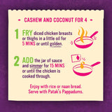 Pataks Recipe Base Cashew & Coconut Mild Jar 450g