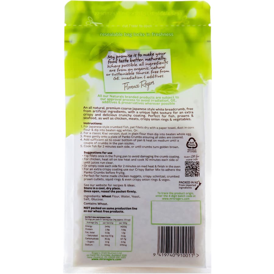 Mrs Rogers Bread Crumbs Panko 190g