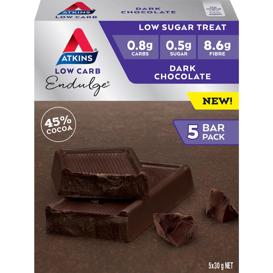 Atkins Endulge Protein Bar Dark Chocolate 5x30g