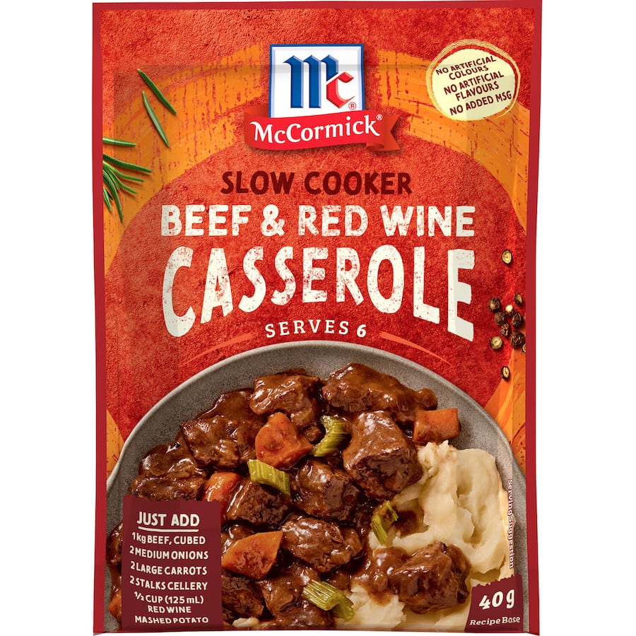 Mccormick Slow Cookers Recipe Base Beef & Red Wine 40g