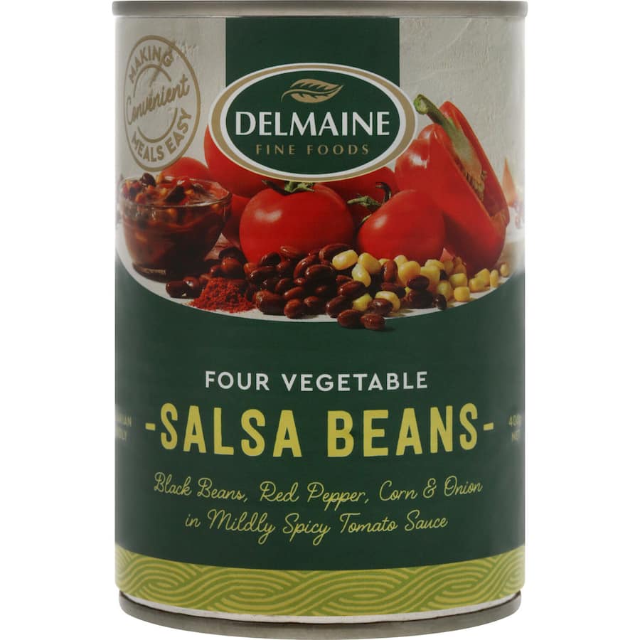 Delmaine Salsa Beans  Can 400g