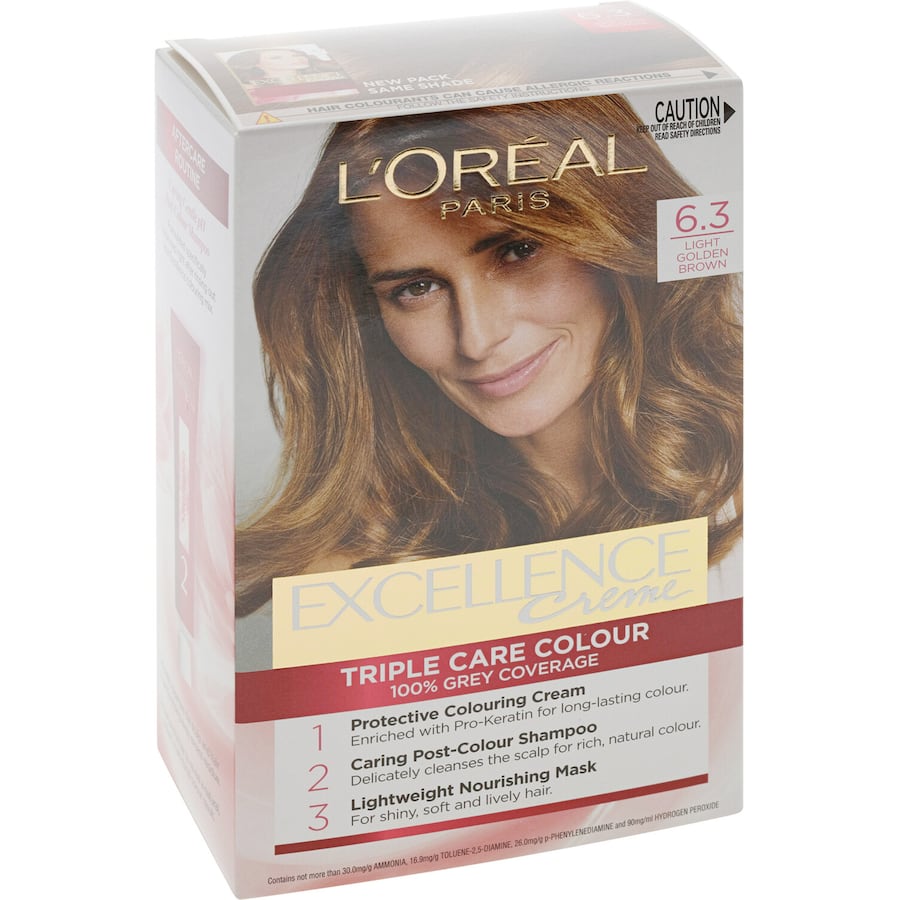 Loreal Excellence Hair Colour Light Golden Brown 6.3 1pack