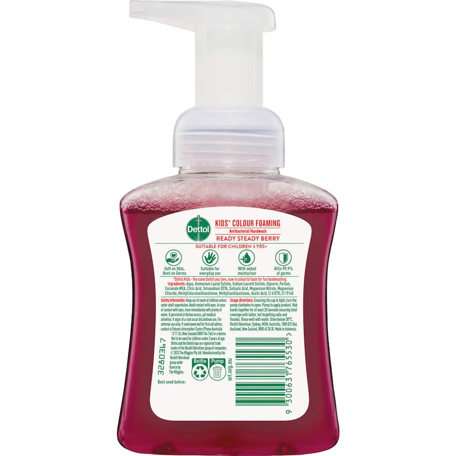 Dettol Kids Foaming Hand Wash Berry Pump 250mL