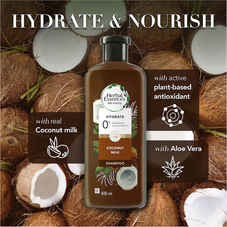 Herbal Essences Bio:renew Hydrating Shampoo Coconut Milk 400mL