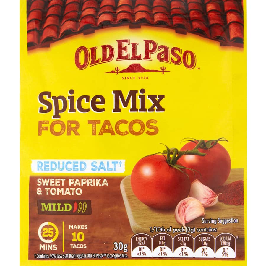 Old El Paso Spice Mix Sweet Paprika & Tomato Sachet 30g