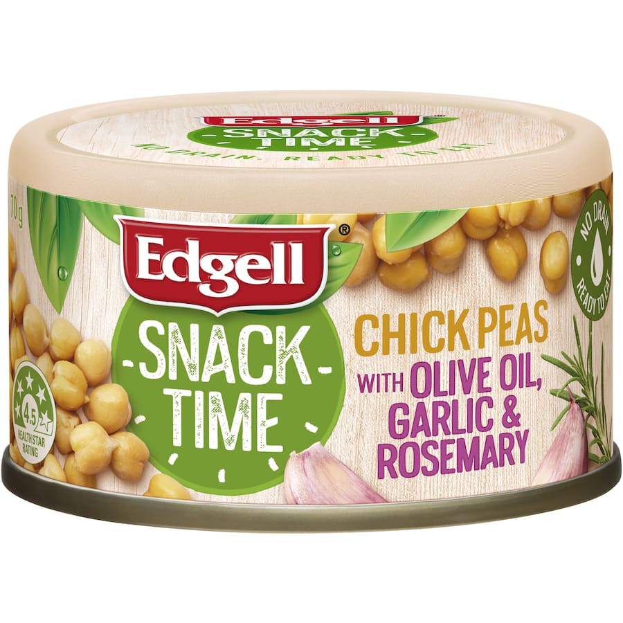 Edgell Snack Time Chickpeas With Rosemary Can 70g