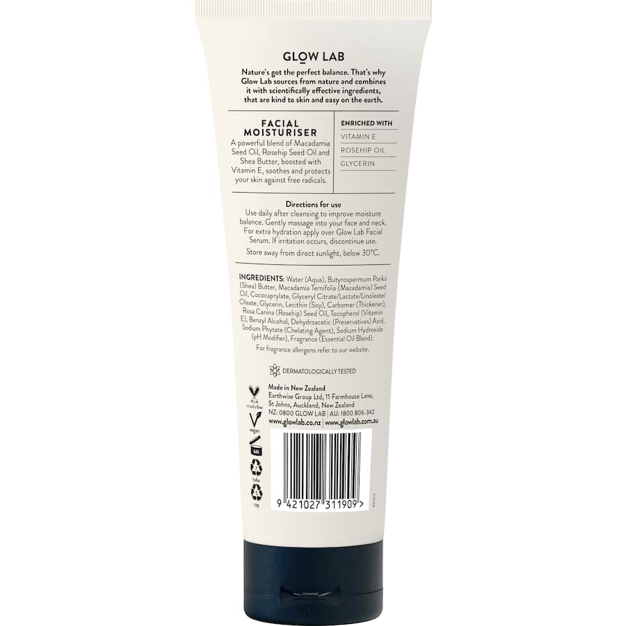 Glow Lab Facial Moisturiser  Tube 100mL