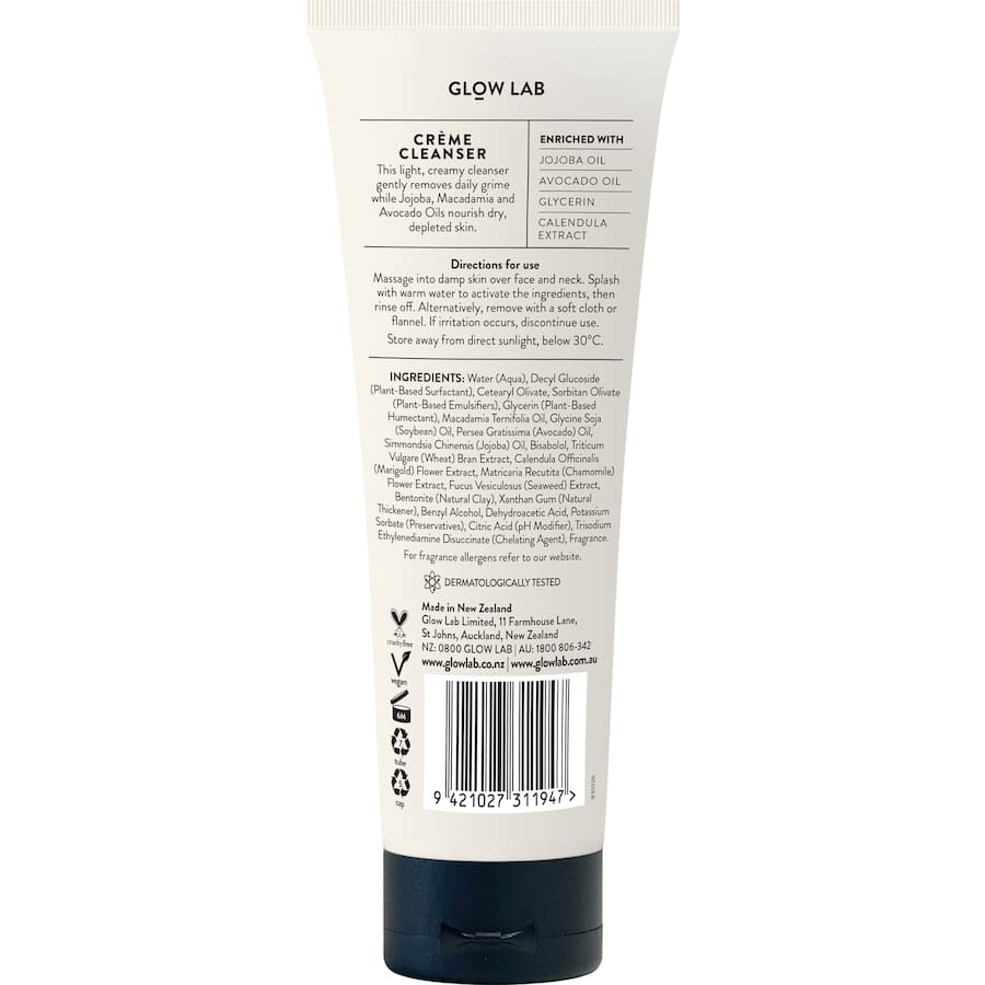 Glow Lab Facial Cleanser Cr?me Tube 100mL
