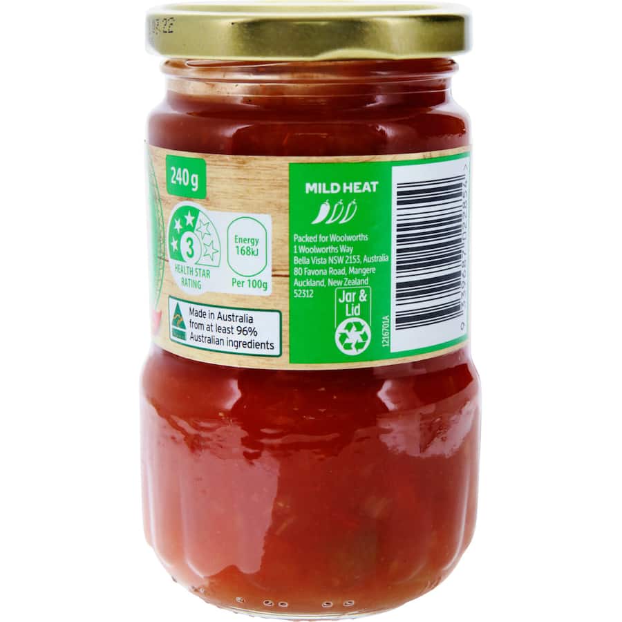 Woolworths Taco Sauce Mild Jar 240g