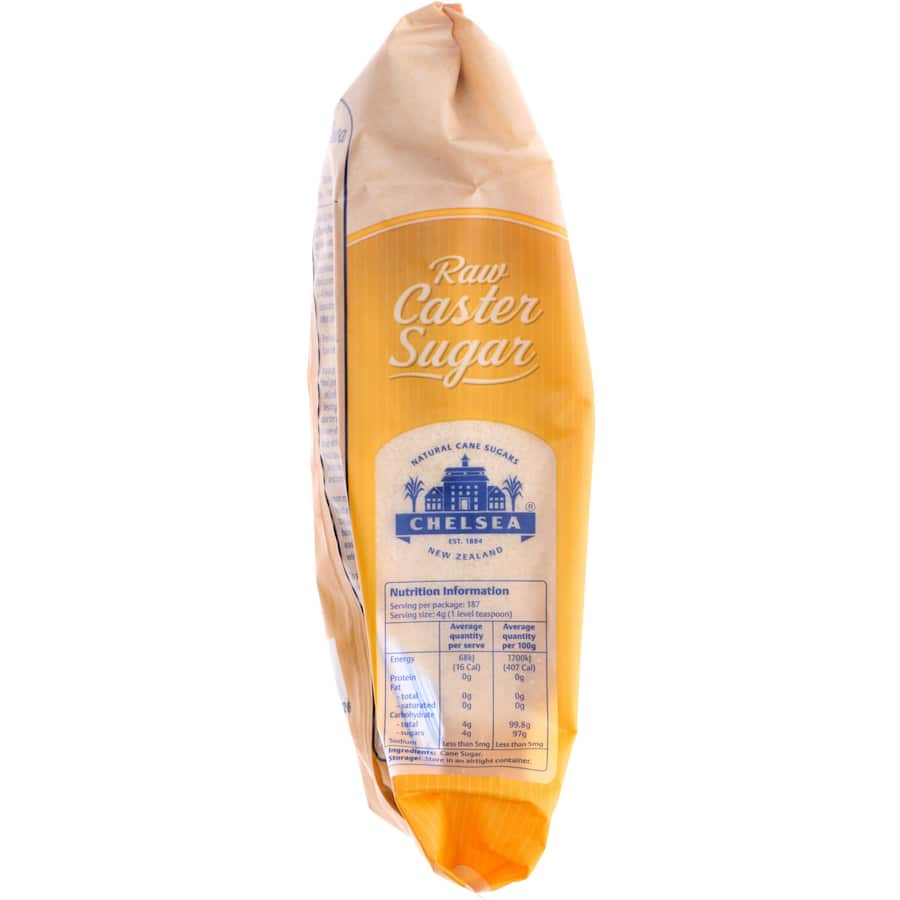 Chelsea Caster Sugar Raw 750g