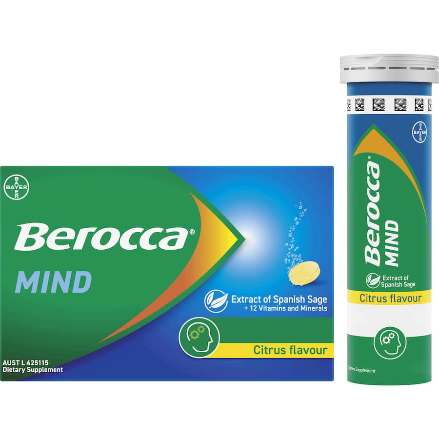 Berocca Mind Effervescent Citrus Tablet 20pack