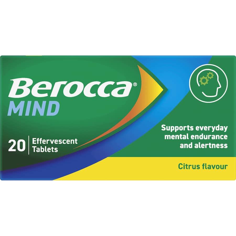 Berocca Mind Effervescent Citrus Tablet 20pack