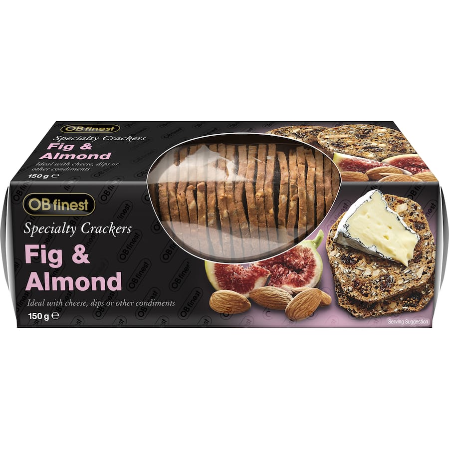 Ob Finest Specialty Crackers Fig & Almond 150g