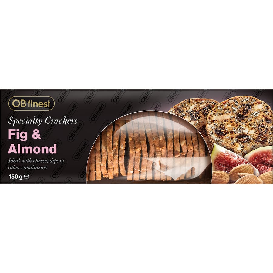 Ob Finest Specialty Crackers Fig & Almond 150g