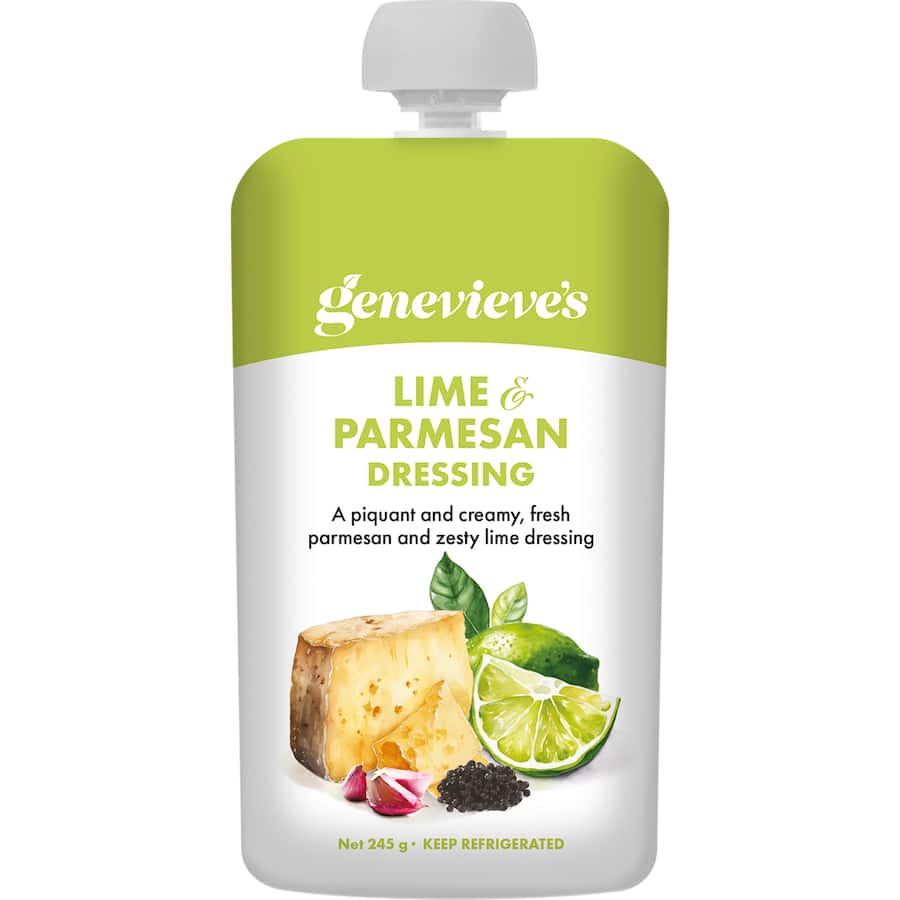 Genevieves Salad Dressing Lime & Parmesan 245g