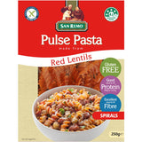 San Remo Pulse Pasta Gluten Free Pasta Spirals Red Lentils 250g