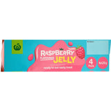 Woolworths Jelly Raspberry Flavoured 120g pottles 4pack