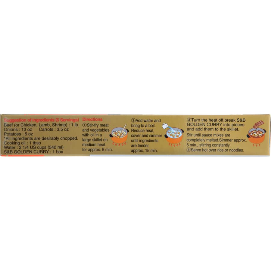 S & B Sauce Mix Mild Golden Curry Box 92g