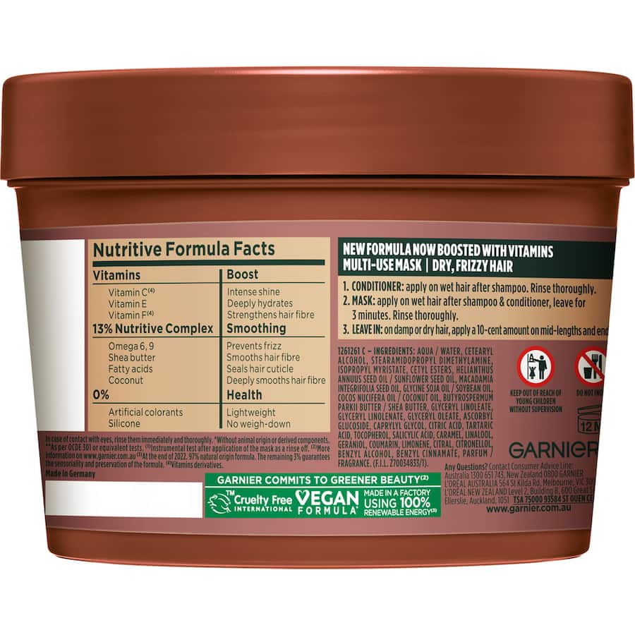 Garnier Fructis Hair Mask Macadamia Hair Food 390mL